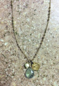 Aquamarine Om Necklace