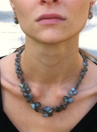Ruffle Necklace in Labradorite